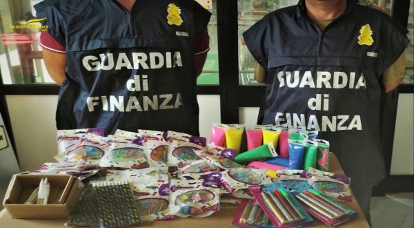 Chieti, sequestrati 5mila articoli per la scuola non sicuri