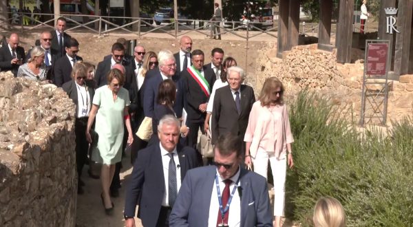 Mattarella e Steinmeier alla Villa Romana del Casale a Piazza Armerina