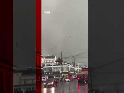 Powerful tornado rips through city in eastern China #Shorts #Suqian #BBCNews