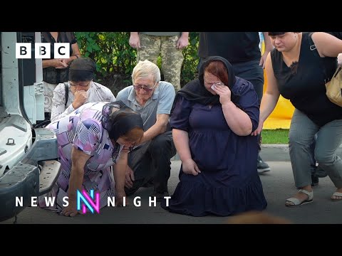 Ukraine war: Rare access to hometown of frontline soldiers | BBC Newsnight