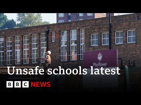 Hundreds of school buildings shut in England over concrete safety fears – BBC News