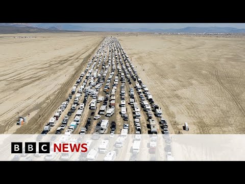 Burning Man: Huge queues as people leave festival – BBC News