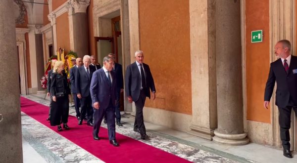 Napolitano, in Senato Monti, Fini e Casini