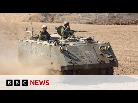 Israel troops taking positions near Gaza border – BBC News