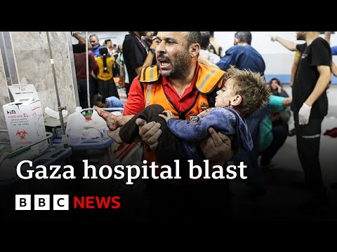 Gaza frontline report:  horrific aftermath of hospital explosion – BBC News