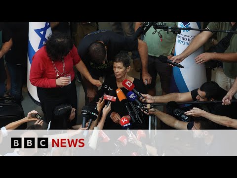 Israeli hostage released by Hamas speaks to media from hospital – BBC News