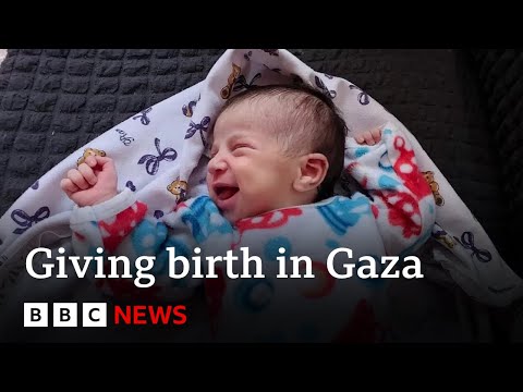 Gaza residents give birth during shelling and power cuts – BBC News