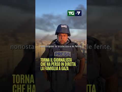 Torna in diretta il #giornalista che ha perso la famiglia sotto i #bombardamenti di #Gaza