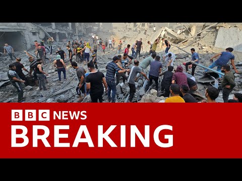 Dozens reported killed in Gaza refugee camp blast  – BBC News