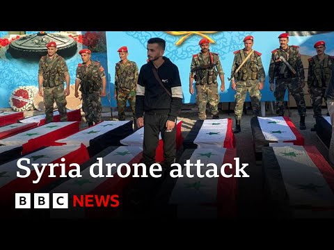 Syria drone attack kills at least 100 people in Homs – BBC News