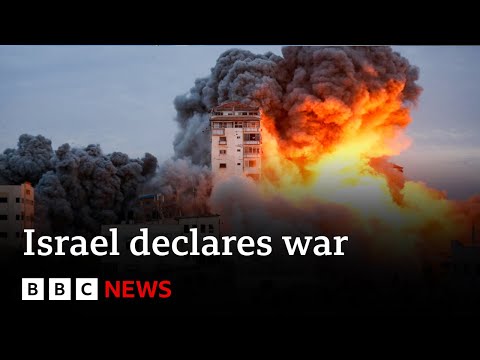 700 dead in Israel as it “declares war” on Hamas – BBC News