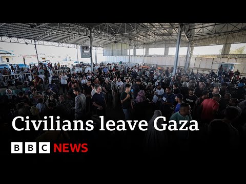 Israel-Gaza: Civilians leave Gaza via Rafah crossing with Egypt – BBC News