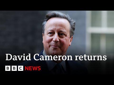 Former UK PM David Cameron returns in Rishi Sunak reshuffle – BBC News