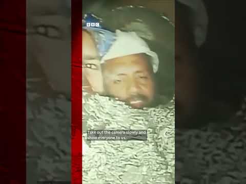 First video of Indian workers trapped in tunnel. #Shorts #Uttarakhand #BBCNews