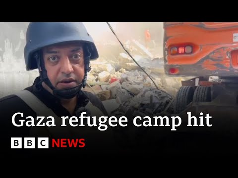 BBC on scene of damage after Gaza refugee camp blast – BBC News