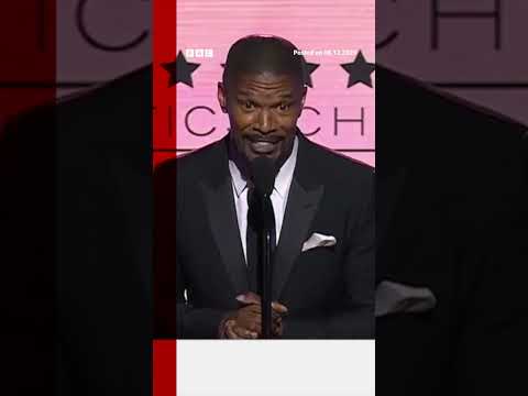 Jamie Foxx became emotional during an appearance after suffering a life-threatening illness. #Shorts