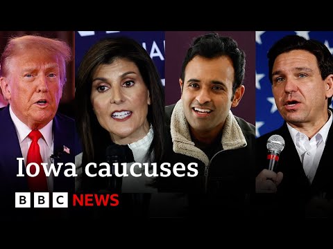 Iowa caucus: Republican rivals make last-ditch bids to cut Trump’s lead | BBC News