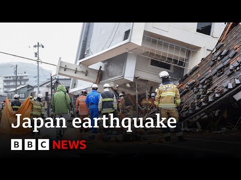 Japan earthquake: Death toll climbs to 64 as rescuers race to survivors | BBC News