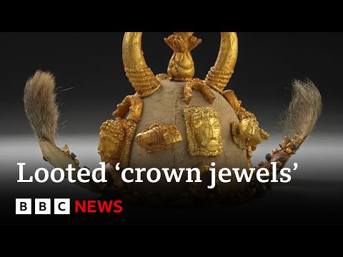 ‘Crown jewels’ looted by British soldiers returned to Ghana on loan | BBC News