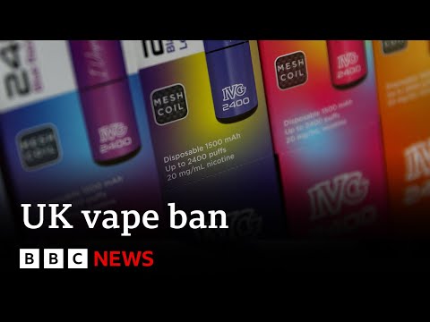 Disposable vapes to be banned in UK | BBC News