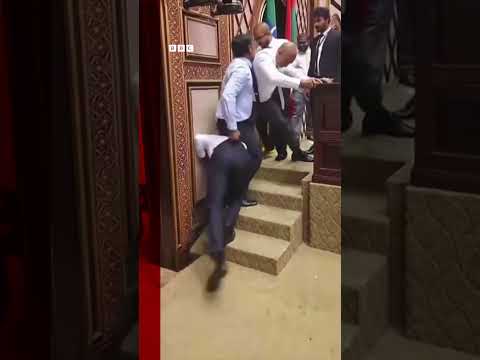 Maldives parliament descends into violence between politicians. #Maldives #Shorts #BBCNews