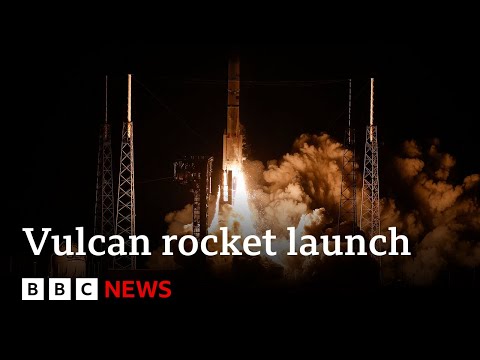 Vulcan rocket launches on Moon mission | BBC News