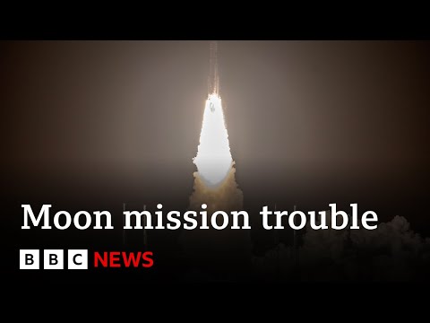 Peregrine Moon mission runs into trouble after launching | BBC News