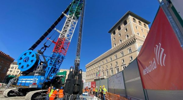 Webuild avvia idrofresa per lavori Linea C di Piazza Venezia a Roma