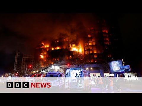 Valencia fire: At least four dead after apartment blocks blaze in Spain | BBC News