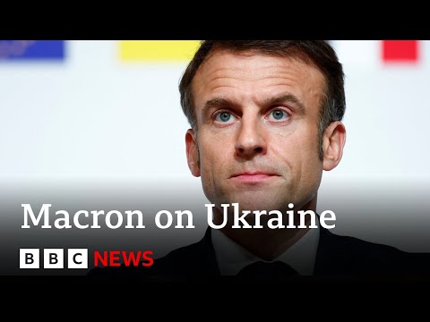 Russian defeat in Ukraine vital for Europe, says France’s Macron | BBC News