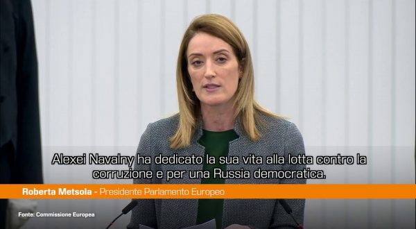 Russia, Metsola “Navalny non si è arreso e non lo faremo neanche noi”