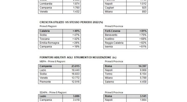 Acquisti della P.A., nel 2023 sul Mercato elettronico 8,6 miliardi