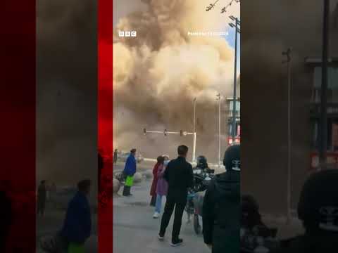 Deadly blast rips through fried chicken shop in China’s Hebei province. #Shorts #Sanhe #BBCNews