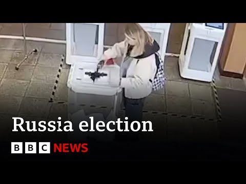 Russia election: protesters attack polling stations in defiance of President Putin | BBC News