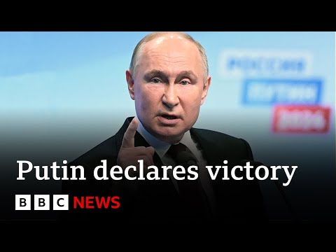 Putin declares landslide victory as thousands protest against “rigged election” | BBC News