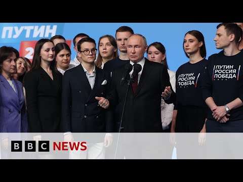 Putin claims landslide victory in Russia as the West condemn ‘pseudo-election’ | BBC News