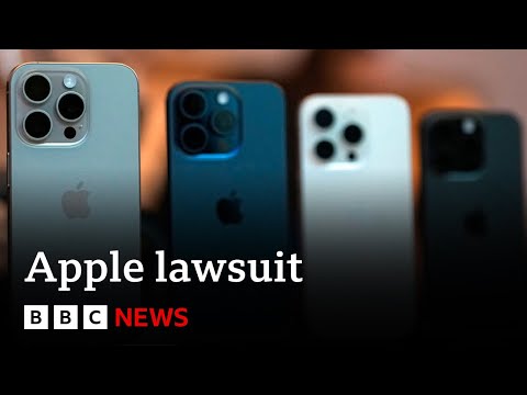 Apple shares fall as US lawsuit claims iPhone “monopoly” violates anti-trust rules | BBC News