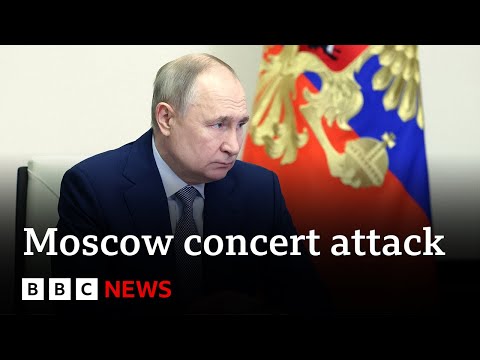 Vladimir Putin claims Moscow attackers caught ‘trying to escape towards Ukraine’ | BBC News