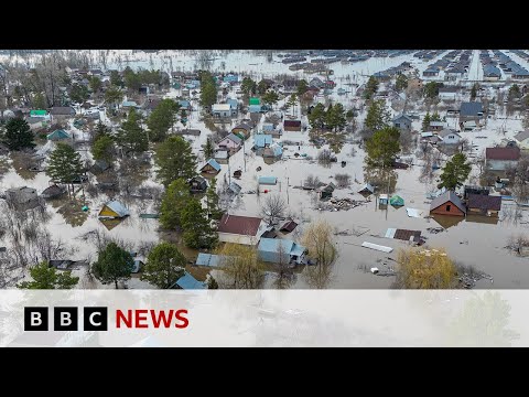 Russia-Kazakhstan floods: High water levels swamp Orenburg houses | BBC News