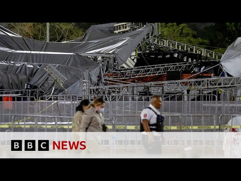 At least nine dead as stage collapses in Mexico at Jorge Alvarez Maynez rally | BBC News