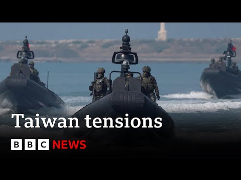 Taiwan condemns China military drills as ‘irrational provocations’ | BBC News