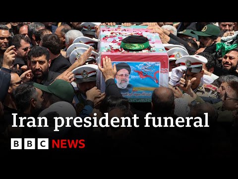 Former Iran President Raisi’s burial ceremony in Mashhad | BBC News
