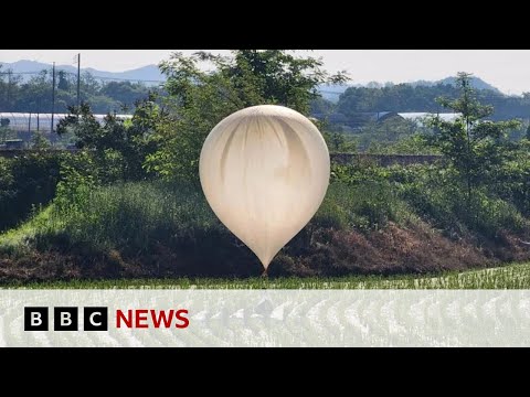 North Korea drops trash balloons on South Korea | BBC News