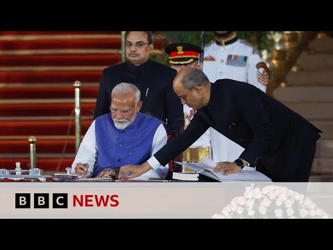 Narendra Modi sworn in as India’s prime minister for third term | BBC News