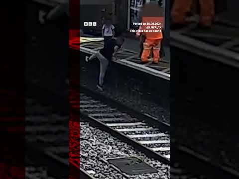 Boy rescued from tracks moments before high speed train passes. #Railway #Nottinghamshire #BBCNews