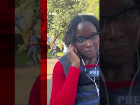 Live BBC report from Nairobi protests interrupted by man with gun. #Kenya #BBCNews