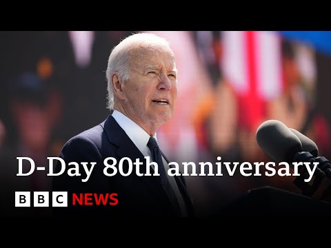 Joe Biden says fight for Ukraine echoes struggle for freedom on D-Day | BBC News