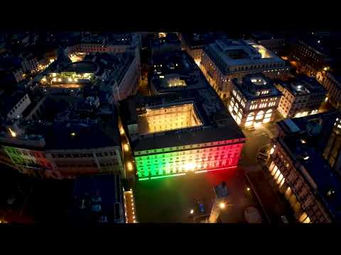 78° Anniversario della proclamazione della Repubblica, Palazzo Chigi illuminato con il tricolore