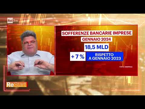 Unimpresa su RAI 3 RESTART  – Banche. Sofferenze bancarie imprese – Gennaio 2024, dati Unimpresa