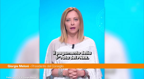 Pnrr, Meloni “Italia al primo posto per obiettivi raggiunti”